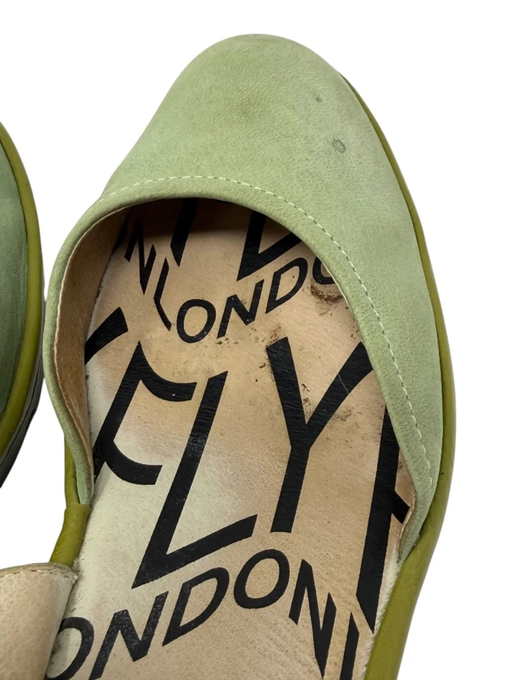 Fly London Mint Green Suede Piat Wedge Sandals 38